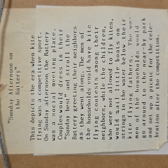 Vintage Signed Sunday Afternoon On The Battery By Bonnie Holden - Picture 12 of 16